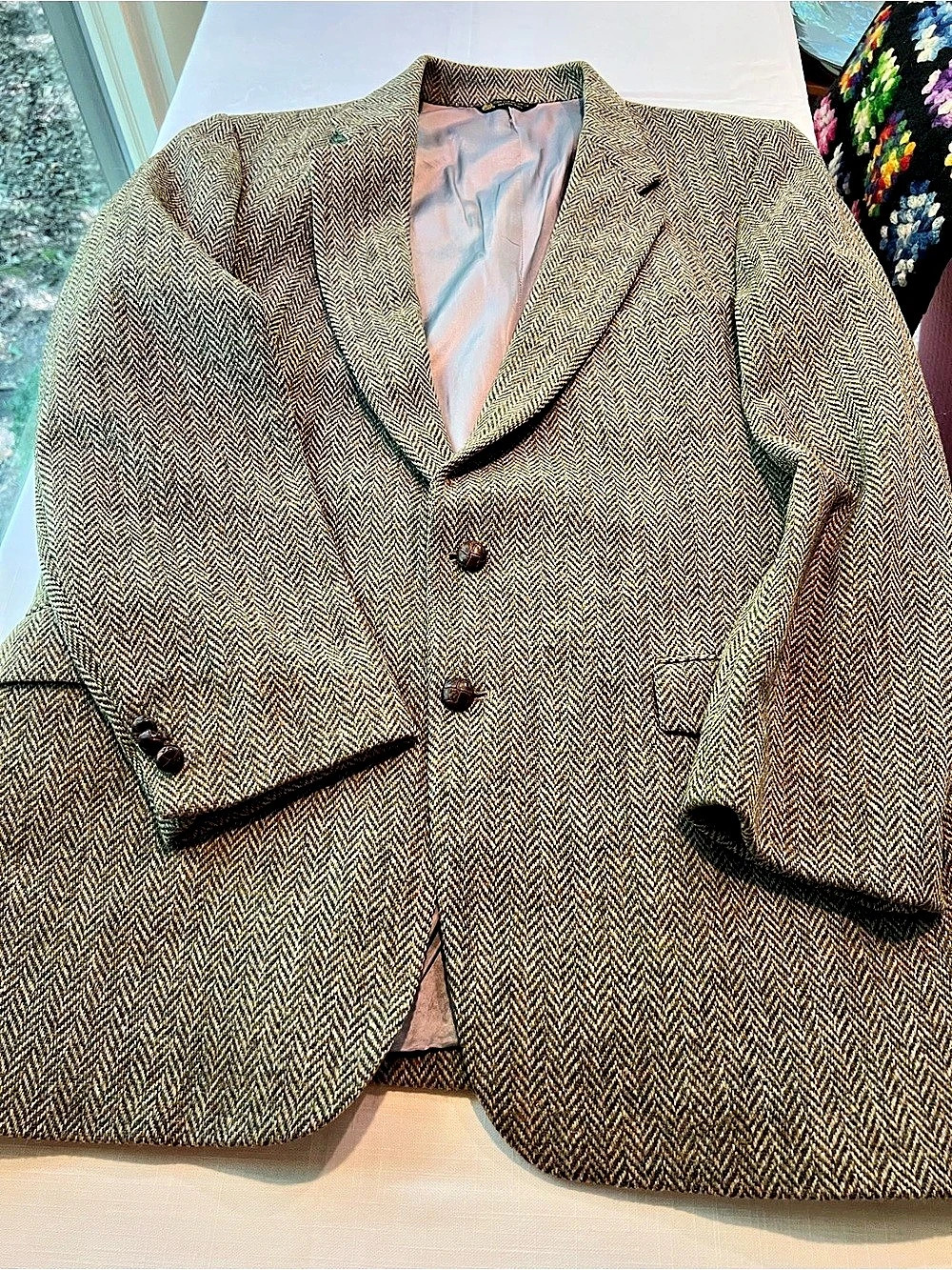Harris Tweed Men's Wool Herringbone Blazer